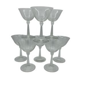 Vintage Lido Clear by Fostoria Champagne/Tall Sherbet 1937-1954 set of 8